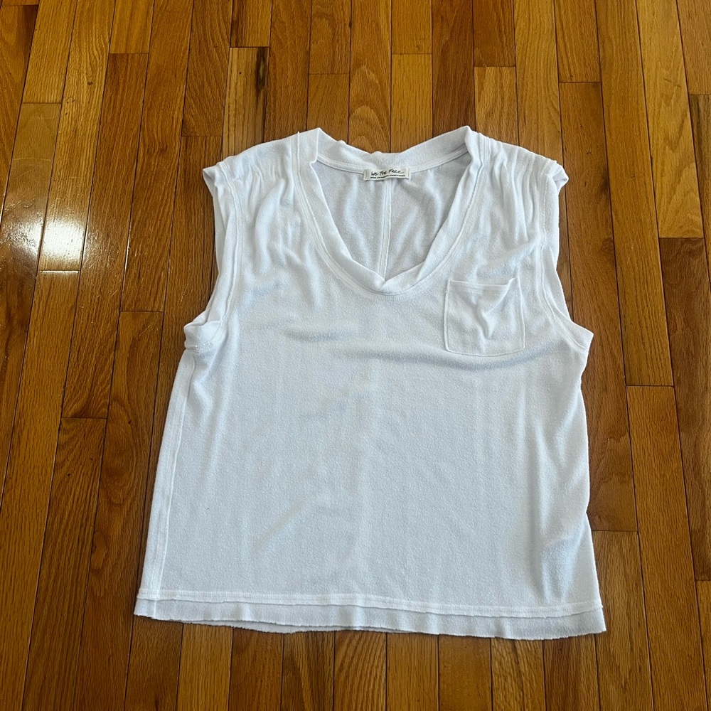 We The Free White Muscle Tee
